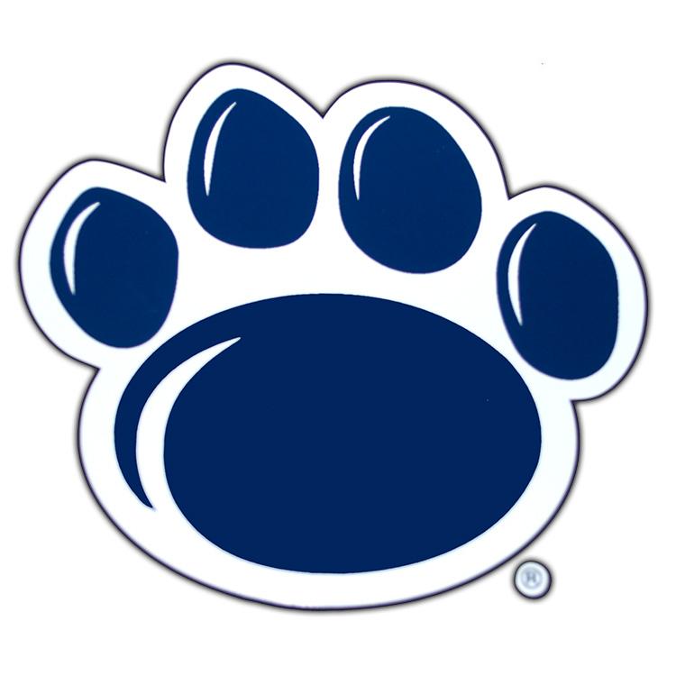 Penn State Gifts: NITTANY LION PAW DECAL from Lions Pride - Navy/White