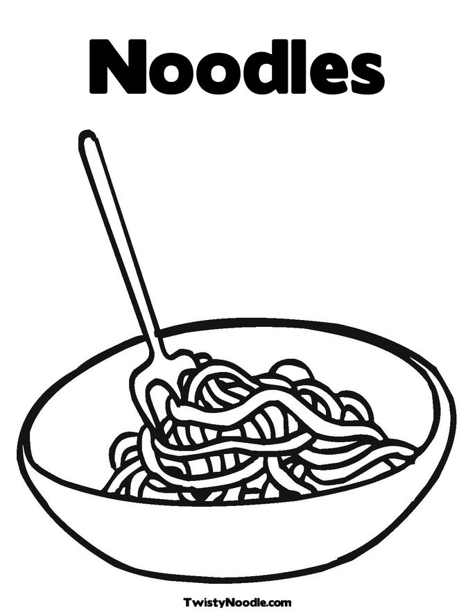 noodle clipart black and white