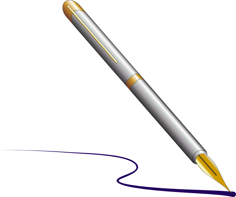 Clipart - Fountain pen with ink