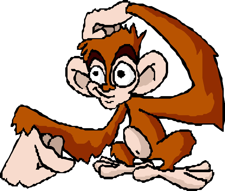 Friendly Cartoon Monkey Illustration - Playful & Expressive Character Art