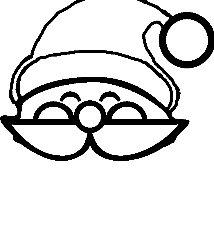 Santa Christmas Hat Coloring Pages - Christmas Coloring Pages 