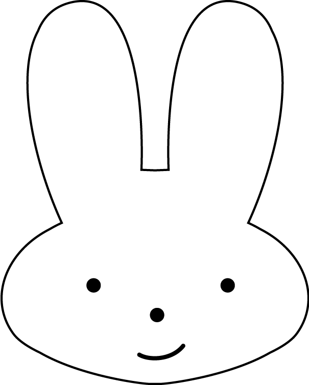 Rabbit Face Template - Invitation Templates