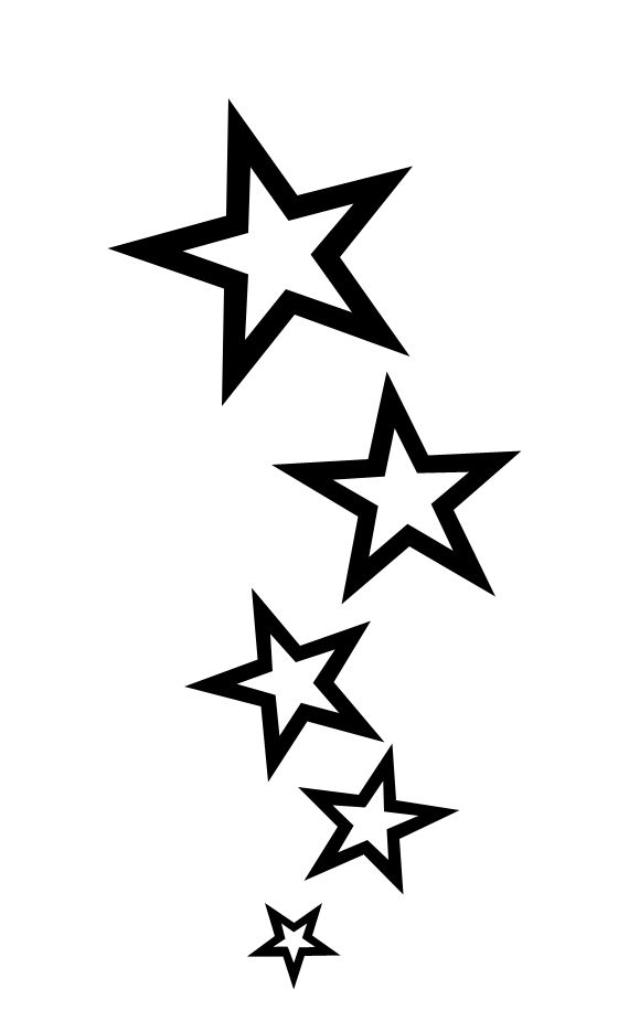 Minimalist matching shooting star tattoo for best