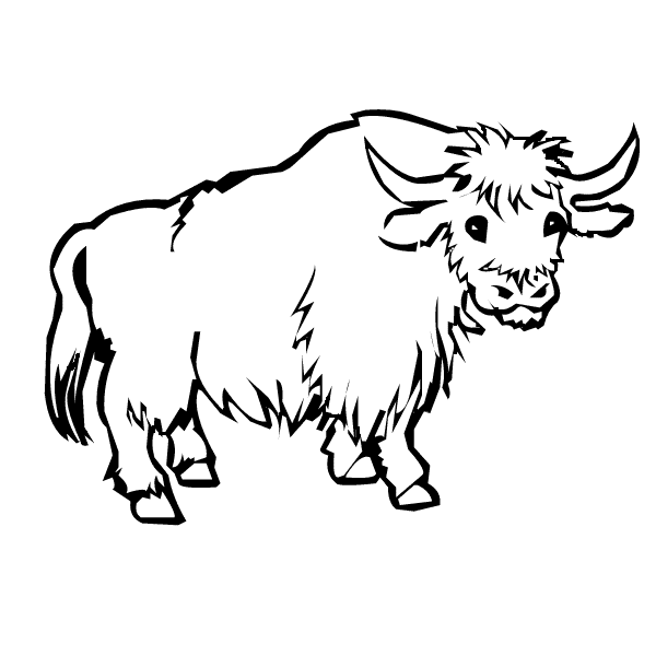 Yak coloring page - Animals Town - animals color sheet - Yak 