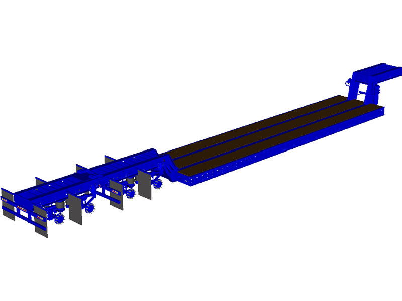 Heavy-Duty Extendable Lowboy Trailer - Industrial Transport Solution