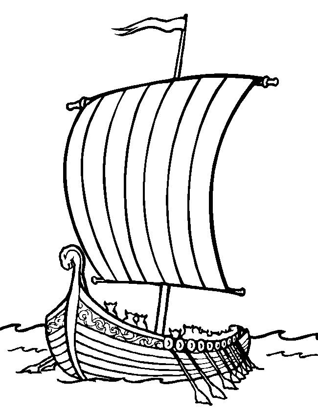 Viking Longship Illustration - Historical Norse Ship Design