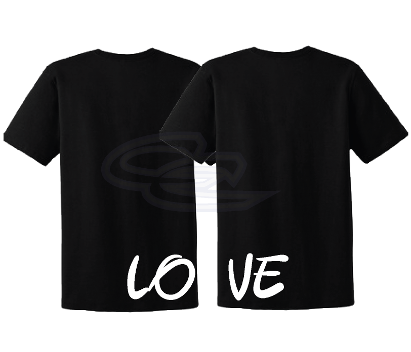 Split “LOVE” Graphic T-Shirt - Bold Streetwear Design