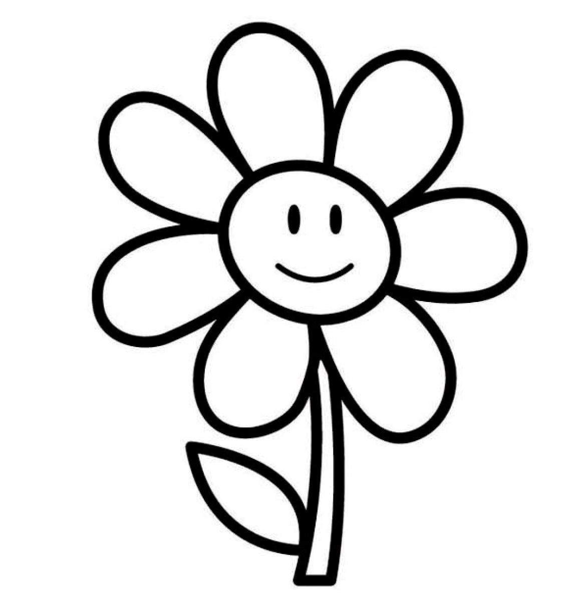 flower drawings with color for kids