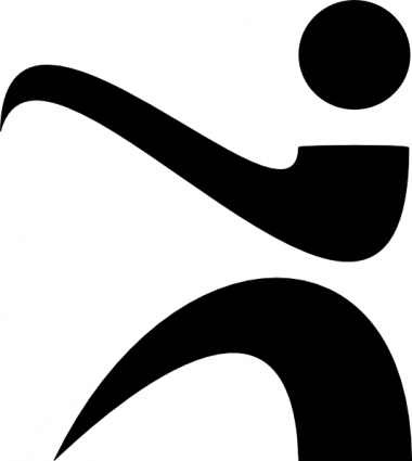 Dynamic Human Motion Icon - Minimalist Vector Symbol for Fitness and Activity