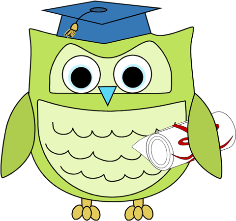 Graduation Owl with Diploma Clip Art - Graduation Owl with Diploma 