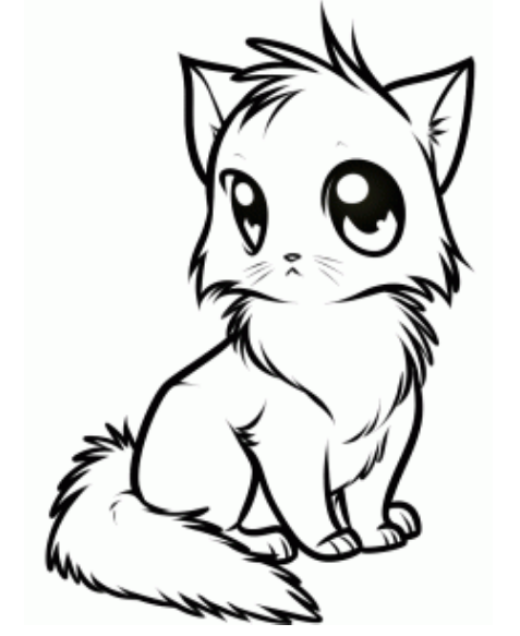 Premium Vector  Cartoon cat cute animal doodle kawaii anime coloring page  cute illustration clip art character