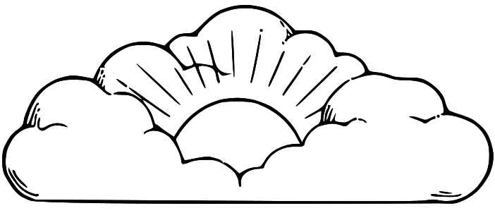 Drawing fluffy cloud shaped think bubble Vector Image