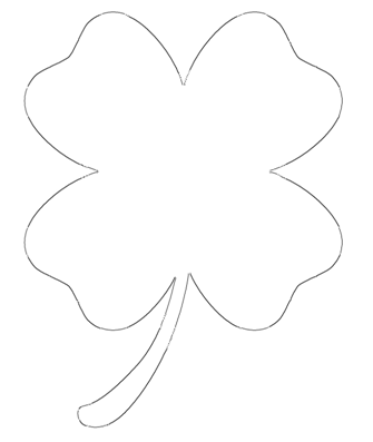 Free Printable Four Leaf Clover Templates – Large  Small Patterns 