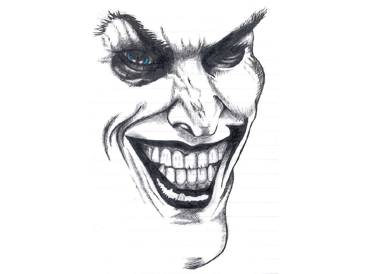 Black  white Joker tattoo sketch at theYoucom