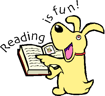 Fun Educational Illustration: Dog Reading Book with Frog