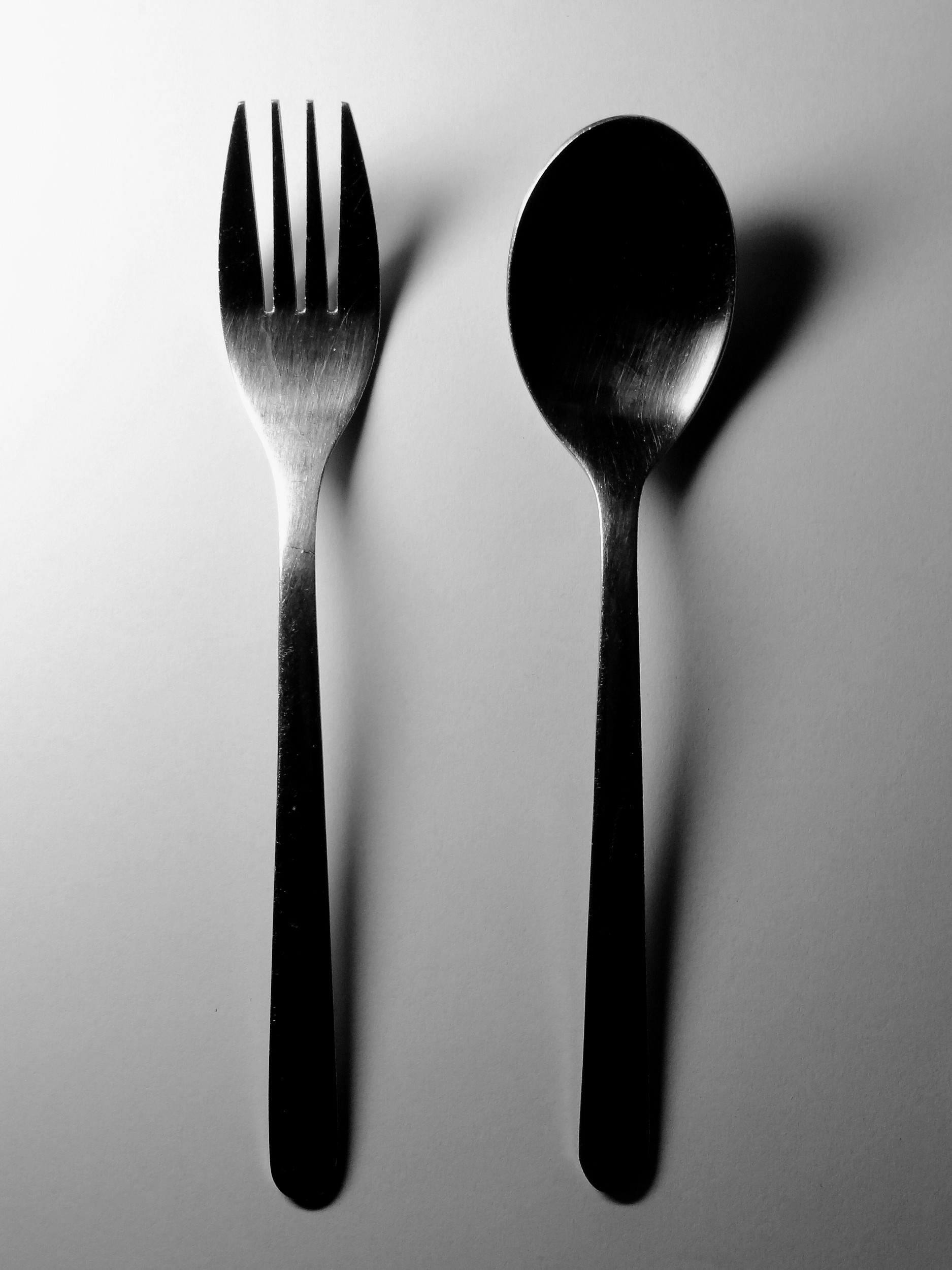 black fork and spoon - Clip Art Library
