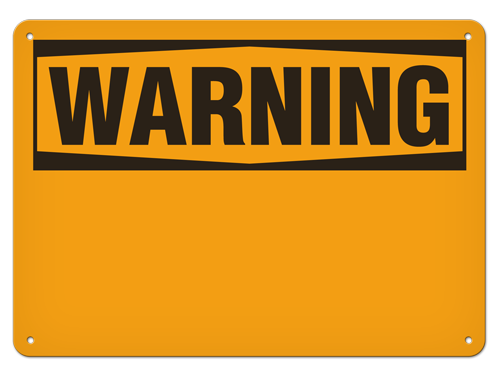 blank caution sign clipart