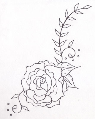 Traditional Rose Drawing Outline - Gallery