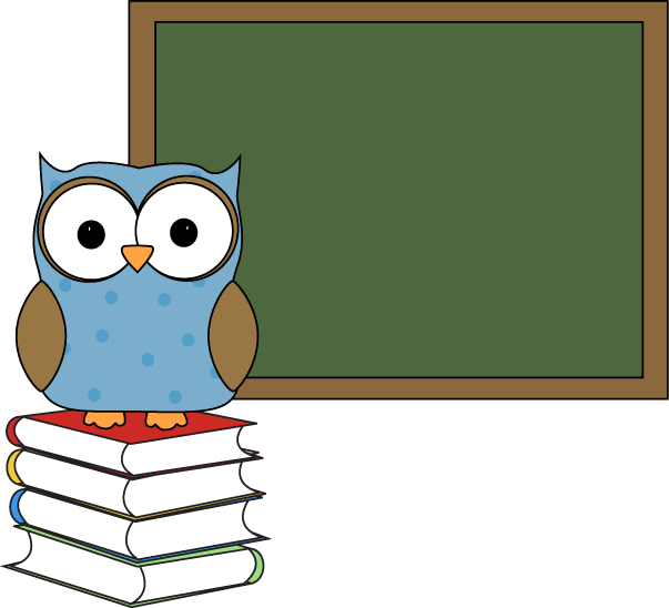 Polka Dot Owl with Chalkboard Clip Art - Polka Dot Owl with 
