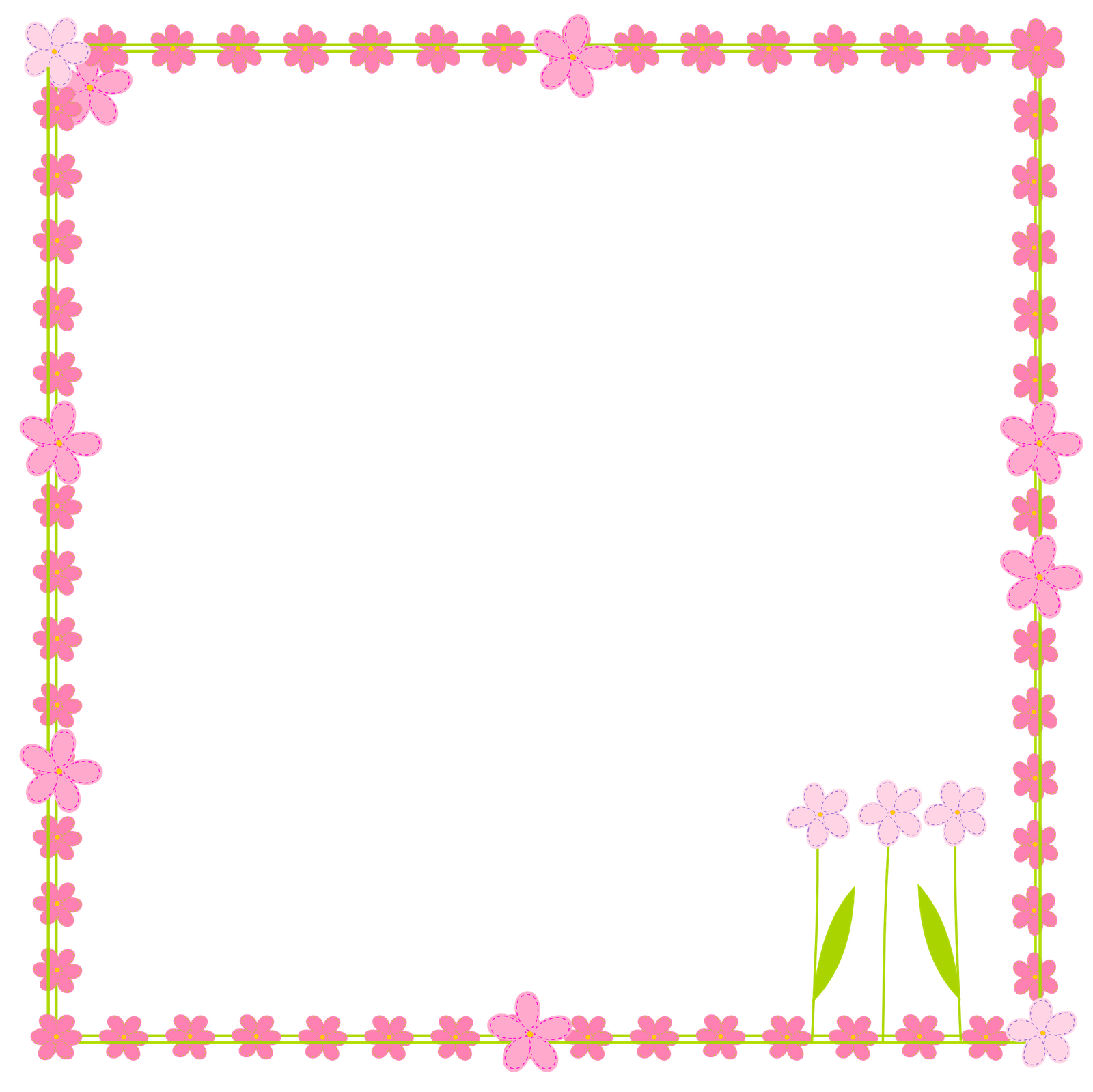 free digital flower border scrapbooking elements - Clipart Rahmen 