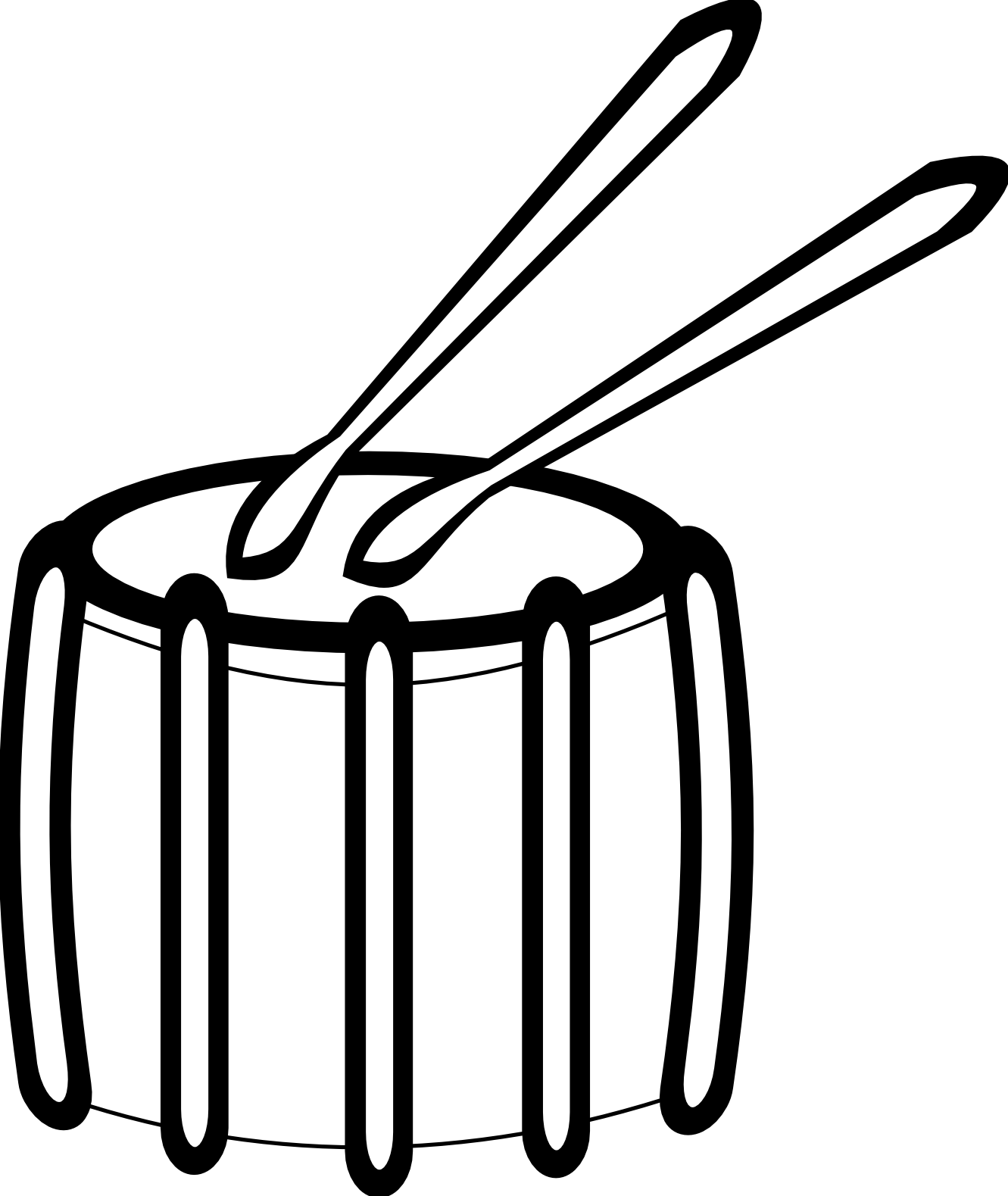 Snare Drum Illustration - Classic Percussion Instrument Design