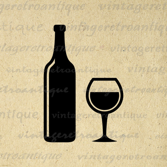 Digital Printable Wine Image Download Wine by VintageRetroAntique