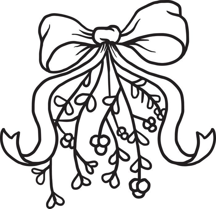 misletoe Colouring Pages