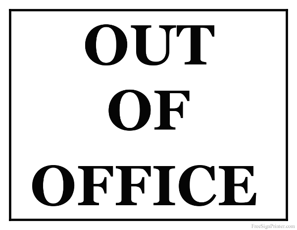 out to lunch sign for desk