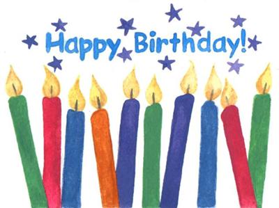 Happy Birthday Candles Illustration - Festive Celebration Clipart