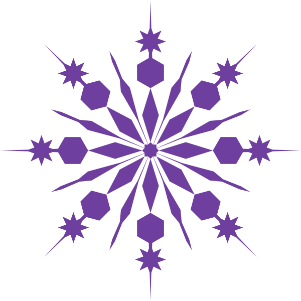 Purple Snowflake clip art - vector clip art online, royalty free 