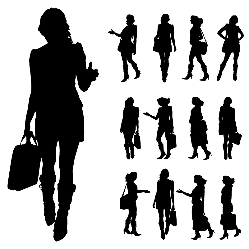 Fashion Girl Silhouette Vector | Free Vector Graphic Download