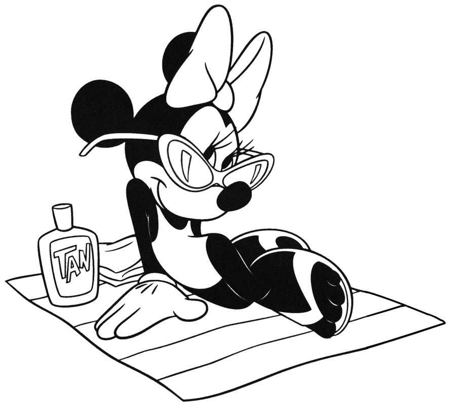 disney beach coloring pages