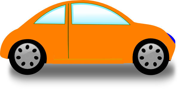 Orange Car clip art - vector clip art online, royalty free 