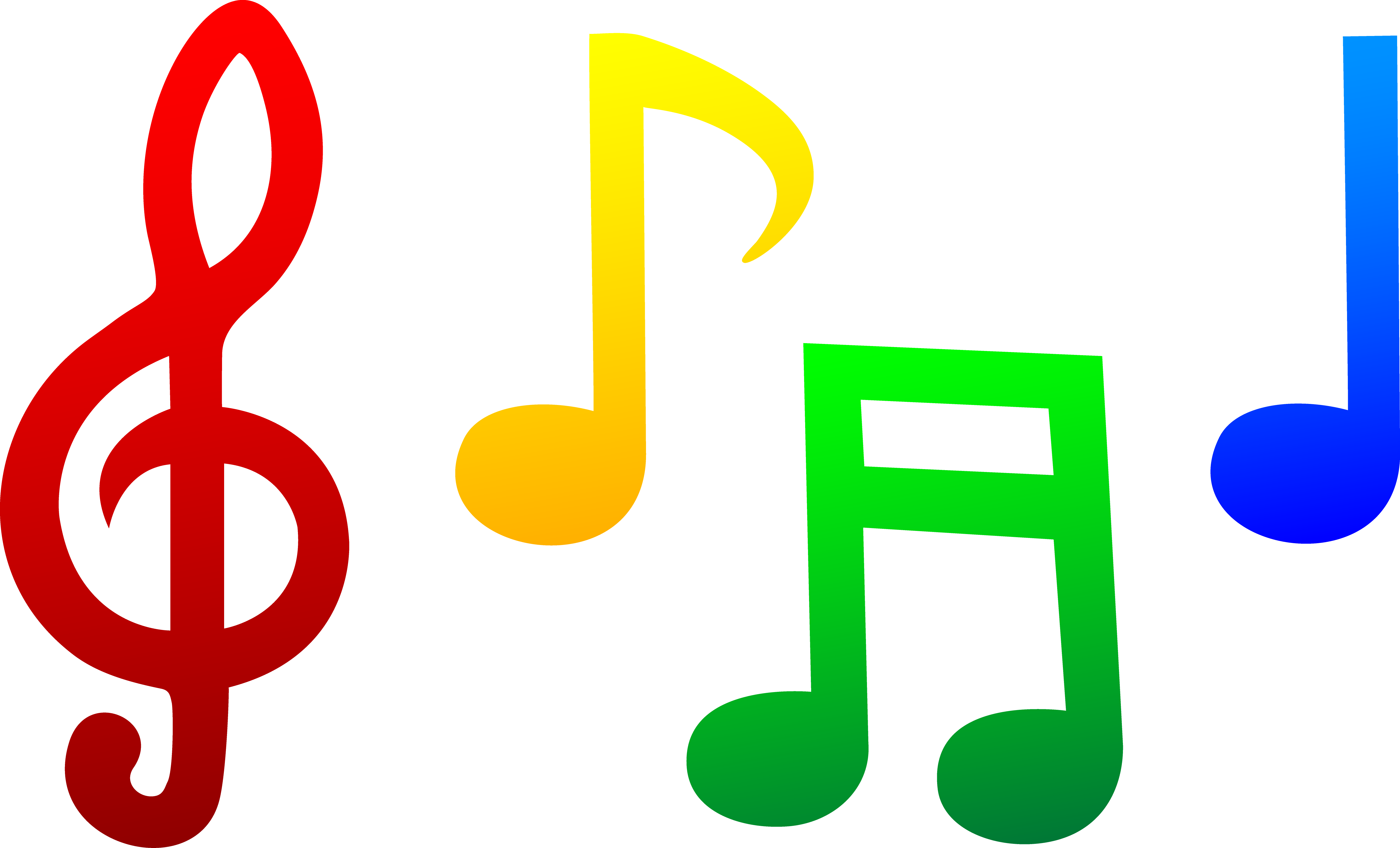 Colorful Musical Notes Illustration for Music Education & Design