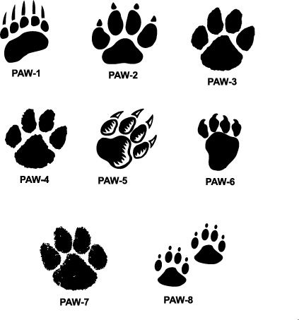 tiger paw print clip art free