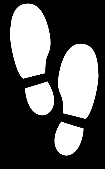 Shoe Prints Clipart Black And White - Clipart library