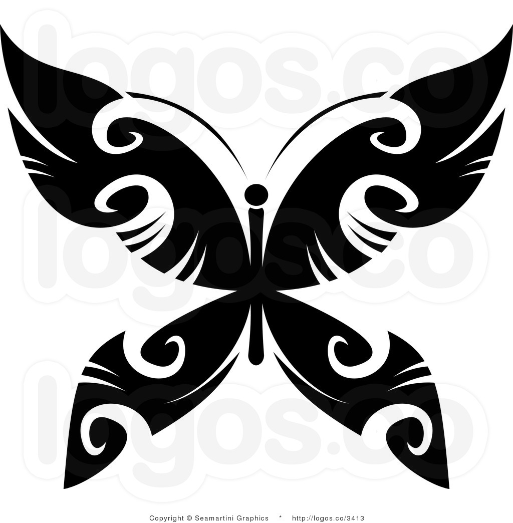 Free Simple Butterfly Black And White, Download Free ...