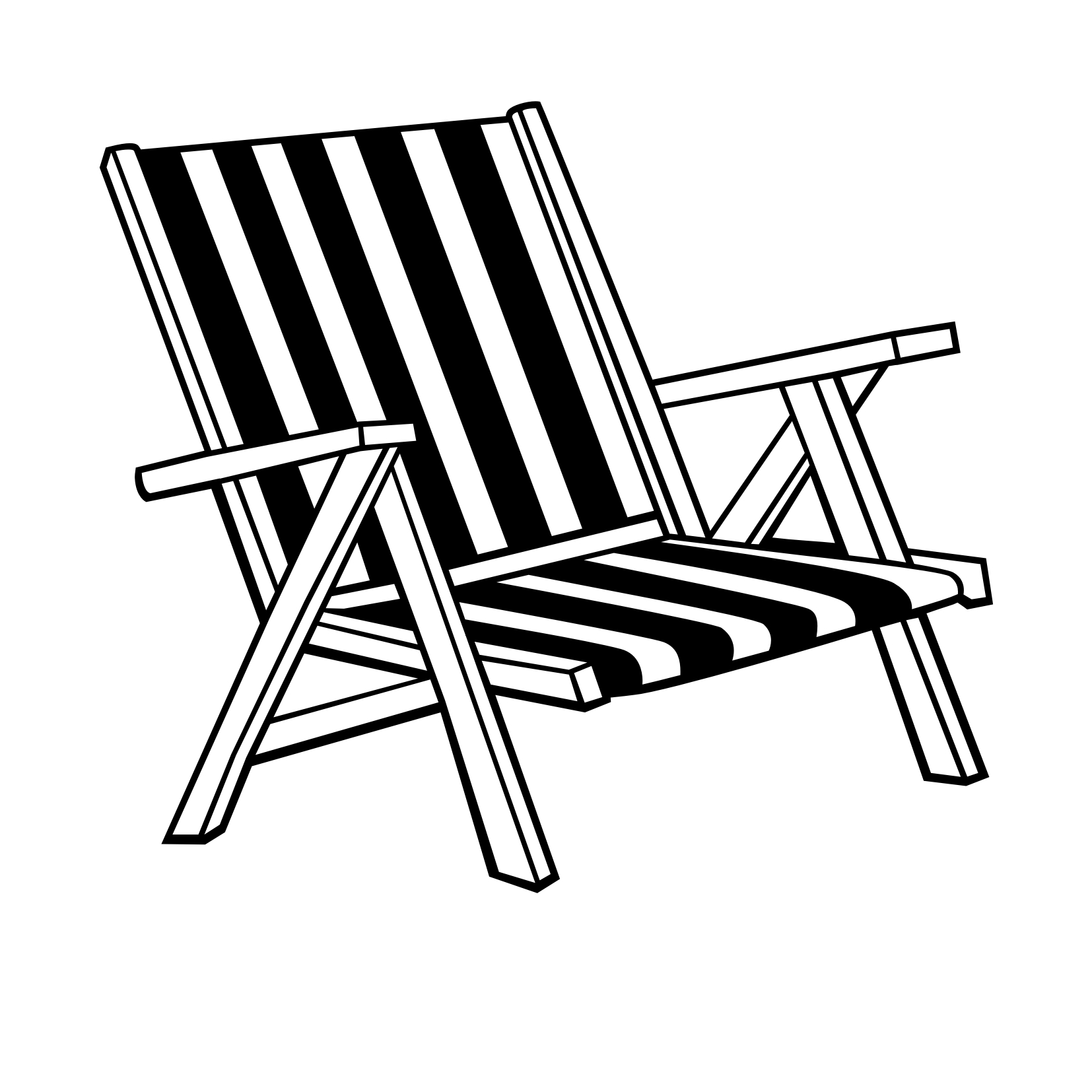 Free coloring pages of deck chair
