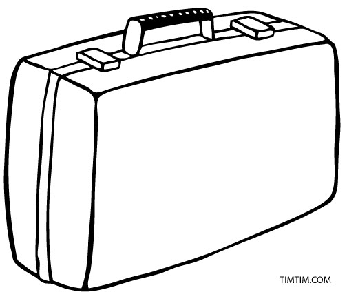 Suitcase to Travel Coloring Pages | SelfColoringPages.com