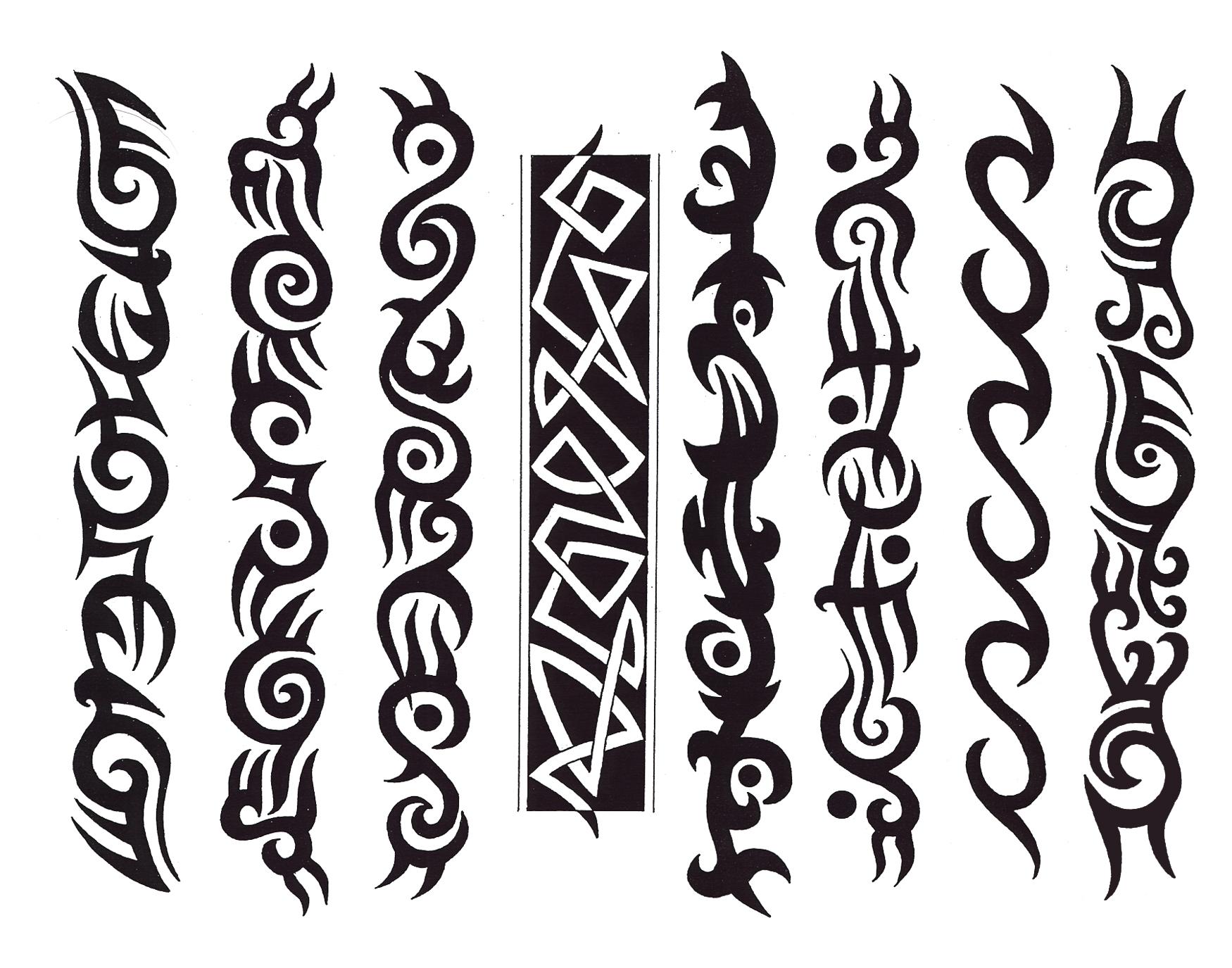 arm band strength tribal tattoo - Clip Art Library