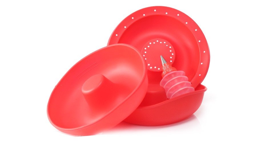 $16.32 Silicone Giant Doughnut Cake Maker Mould - red / 21cm*5cm 