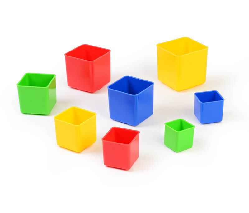 Bright Plastic Stacking Cubes for Early Learning and Play