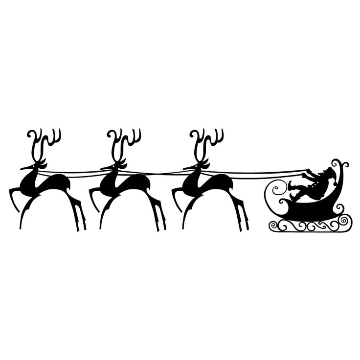 Free Silhouette Of Santa And His Sleigh, Download Free Silhouette Of ...