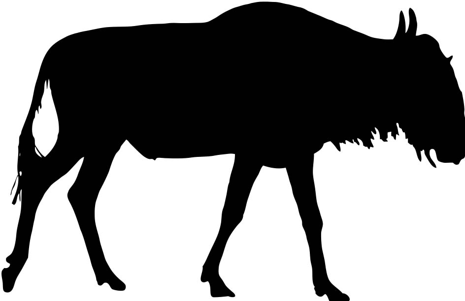 Wildebeest Silhouette Illustration - Free Vector Graphic for Wildlife Design