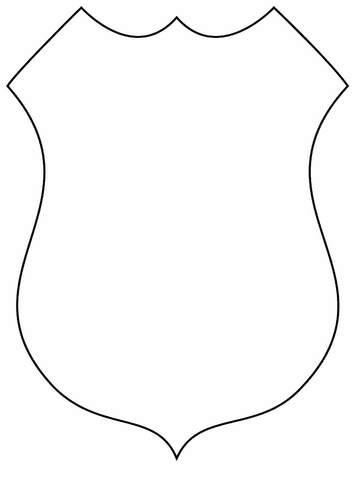 police officer badge coloring page
