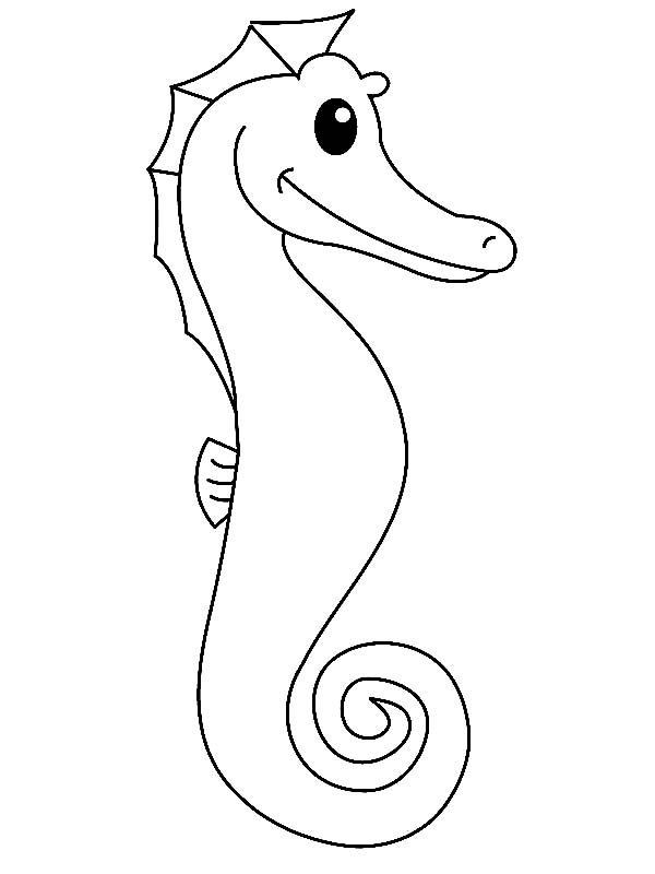Baby Seahorse Isolated Coloring Page For Kids Silhouette Illustration  Design Vector, Horse Drawing, Baby Drawing, Rat Drawing PNG and Vector with  Transparent Background for Free Download