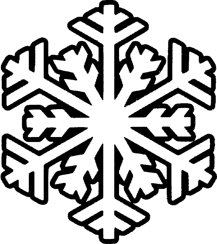Snowflake With Smile Snowman Coloring Pages - Winter Coloring 