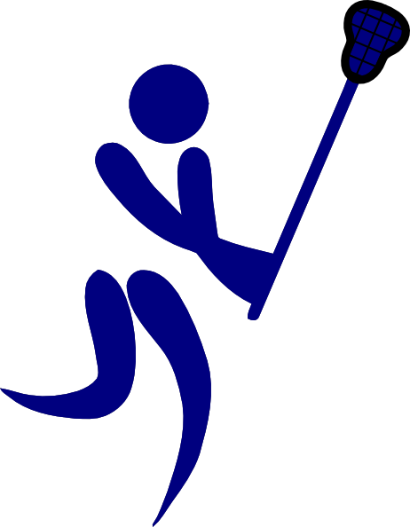 Blue Lacrosse clip art - vector clip art online, royalty free 