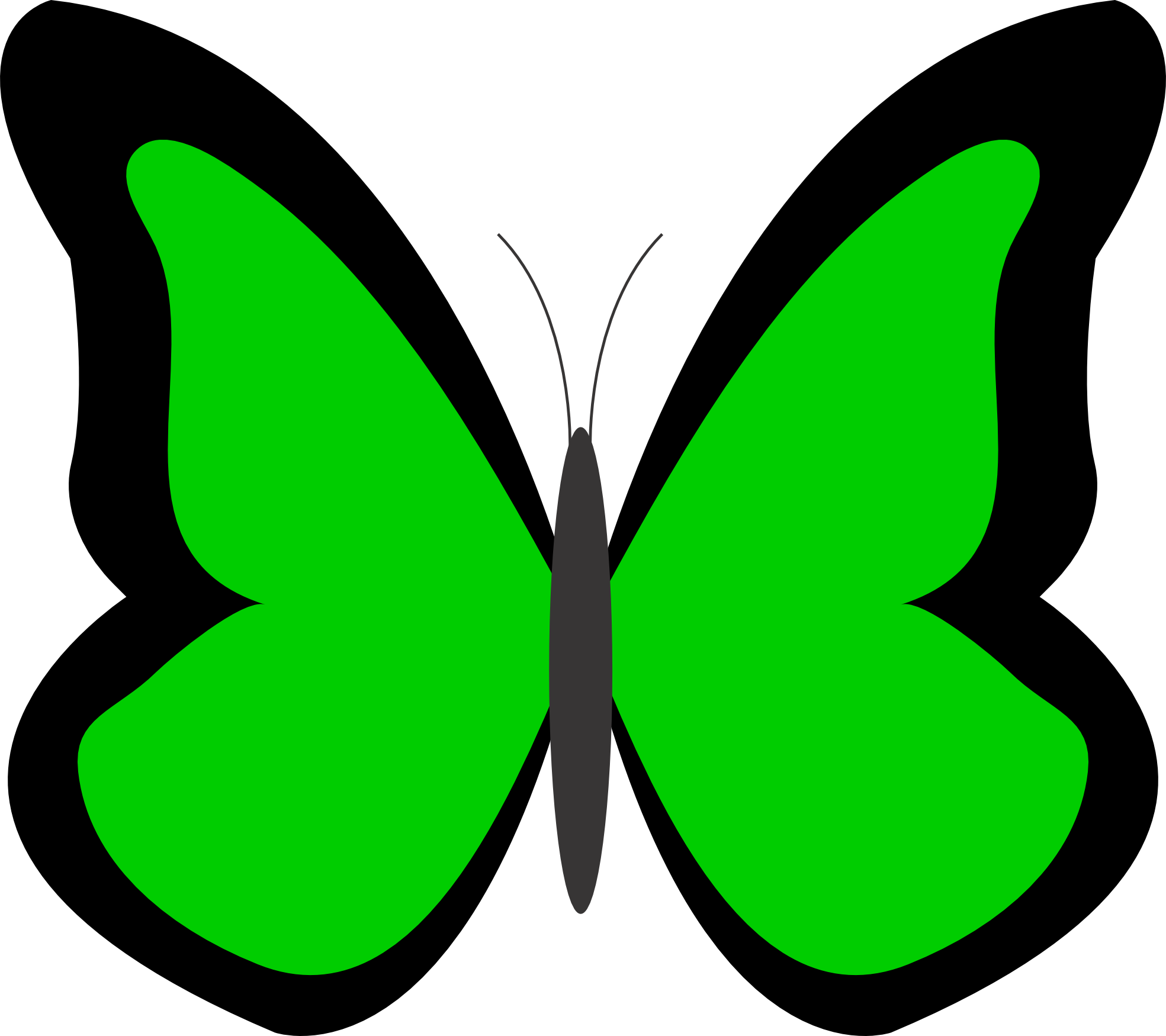Green Butterfly Clip Art - Clipart library