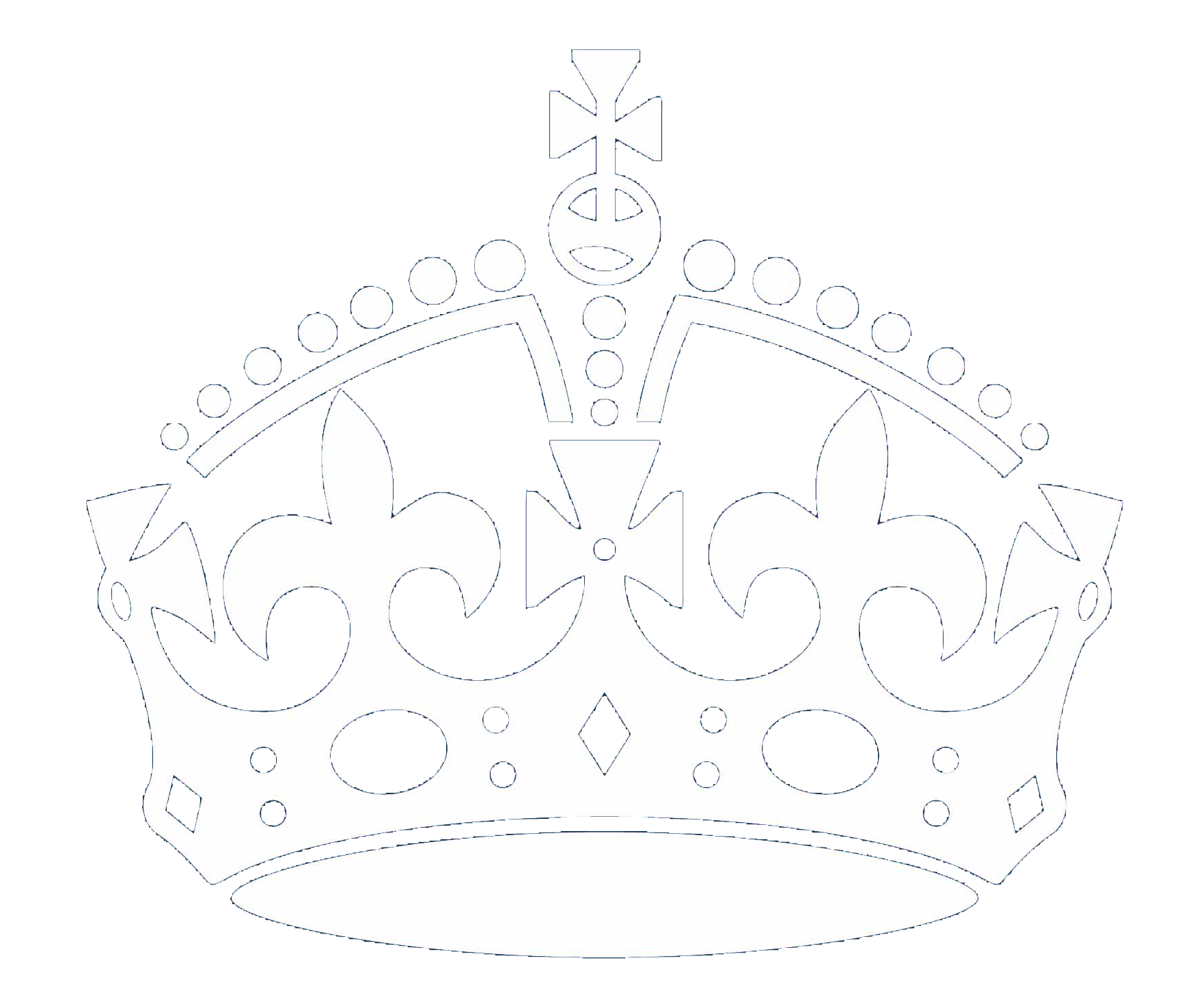 keep calm crown symbol white